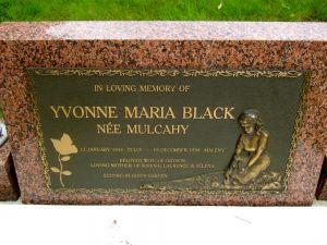 Black, Yvonne Maria nee Mulcahy