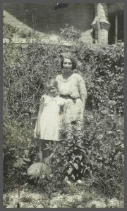 Flora Beryl Smith (nee Brightwell) with her daughter Joan Smith circa 1930 China