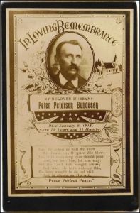 Rememberance Card for Peter Petersen Bundesen
