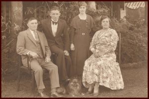 Mr. Charles Ringham Thorne and Mrs. Matilda Roumie (Mattie)  with Jack and Edna.