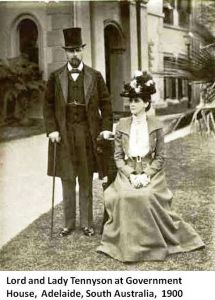Lord and Lady Tennyson at Government House, Adelaide, South Australia, 1900.