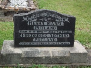 Frederick Arthur and Hespa Mabel Putland